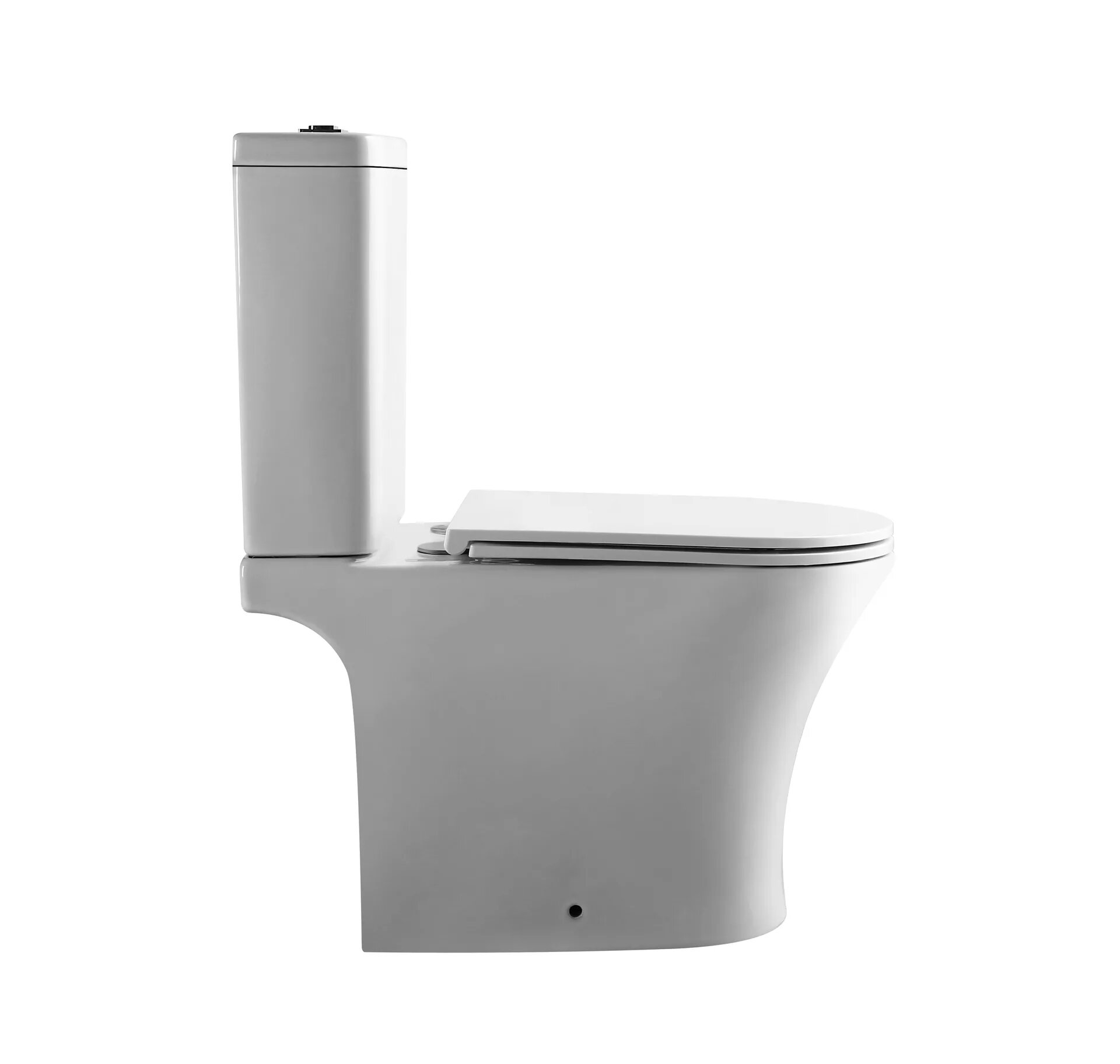 Унитаз напольный безободковый GID Tr2181 с сиденьем микролифт, белый