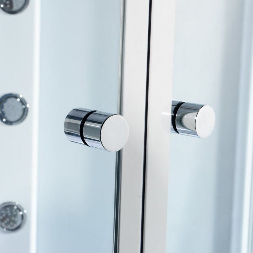 Бокс Orans 9907000 150x150x225 профиль белый, стекло прозрачное