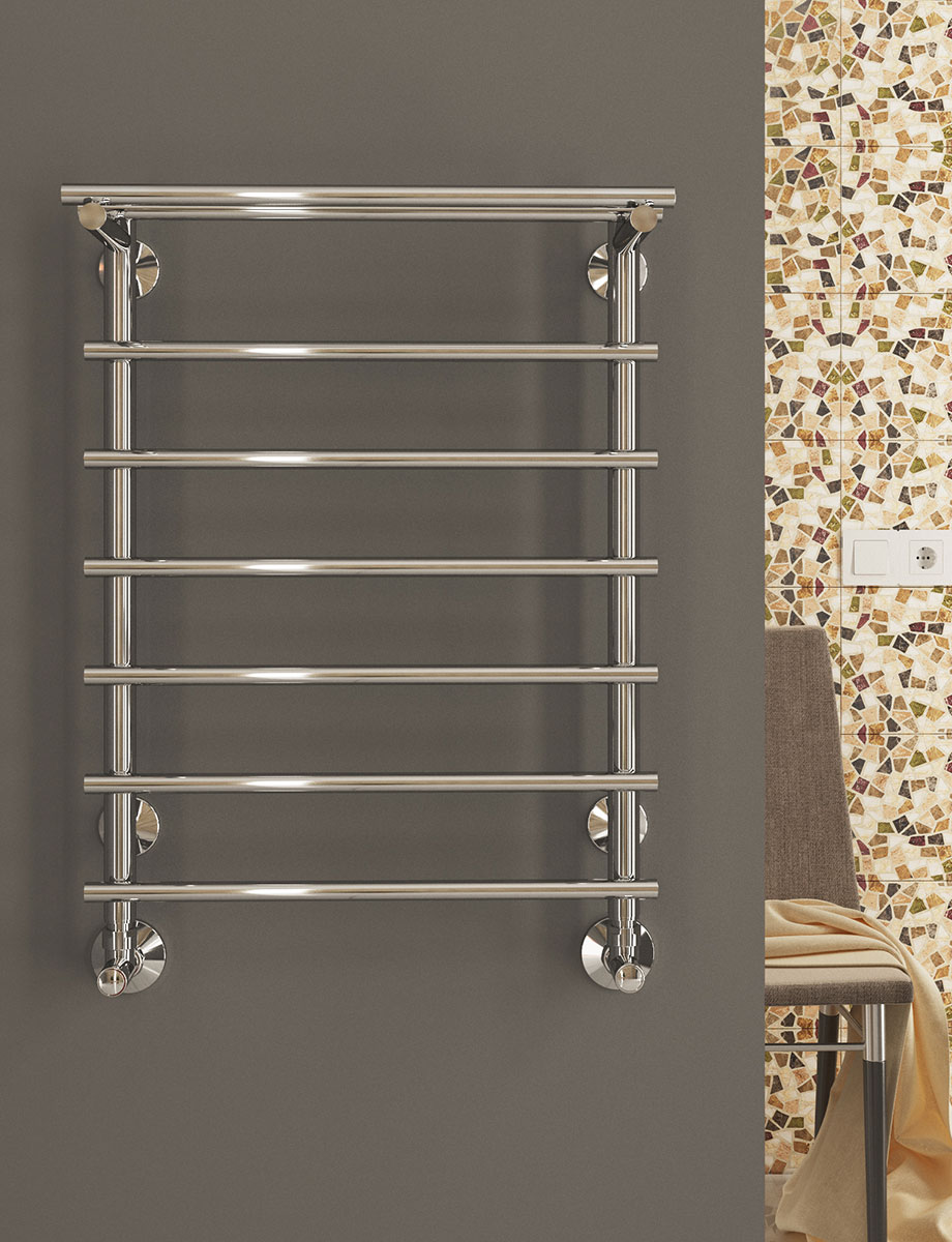 Полотенцесушитель водяной Terminus Ватра с полкой П7 500x696