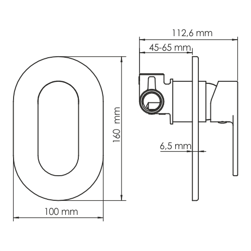 Смеситель для душа WasserKraft Elbe 7451 черный матовый