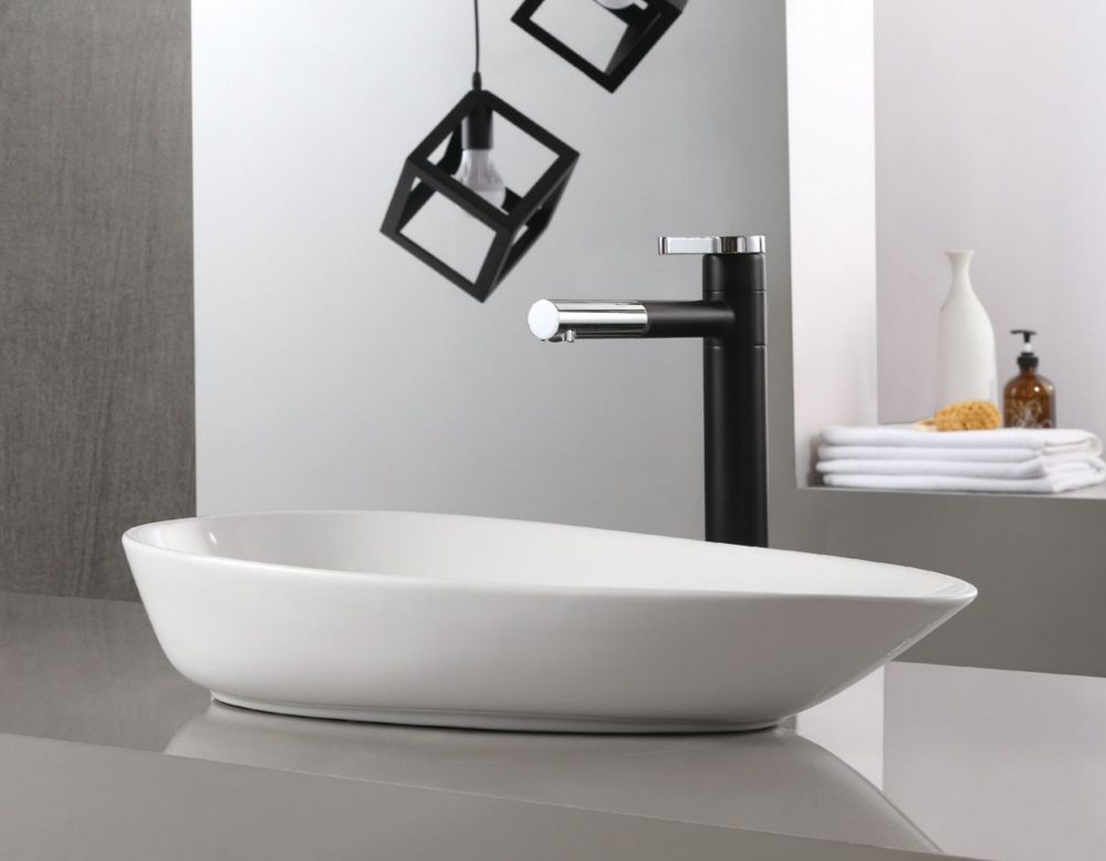 Раковина накладная 59см ABBER Bequem AC2117 белый