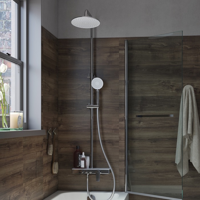 Душевая стойка IDDIS Shelfy SHESB3Bi06 хром