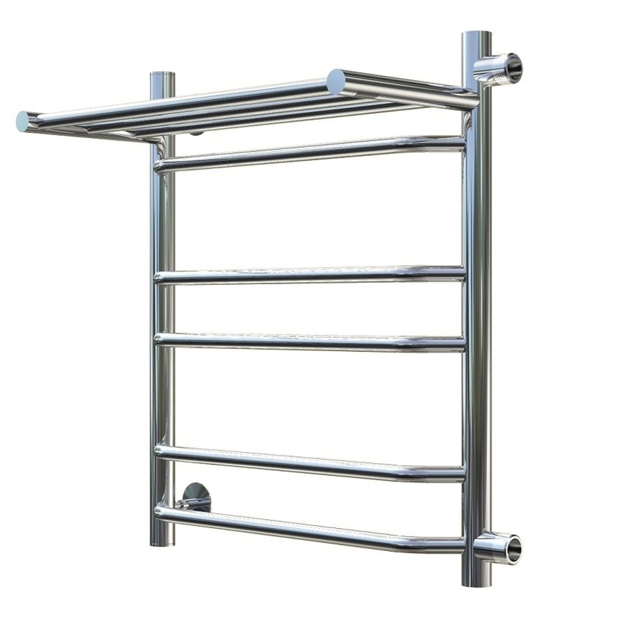 Полотенцесушитель водяной Тругор Браво серия 3 60х40 хром, с полкой, подключение правое