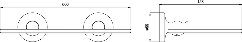 Стеклянная полка Rush Crete CR35610 Бронза