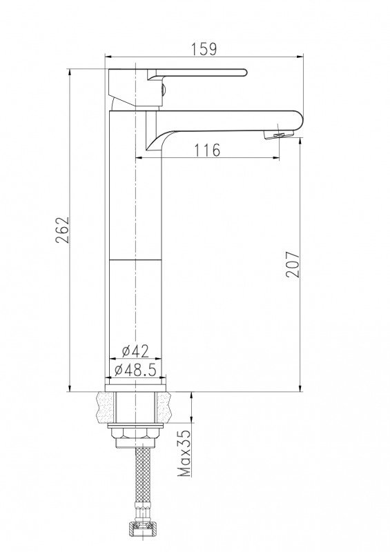 Смеситель для раковины Cersanit BRASKO 63024 хром