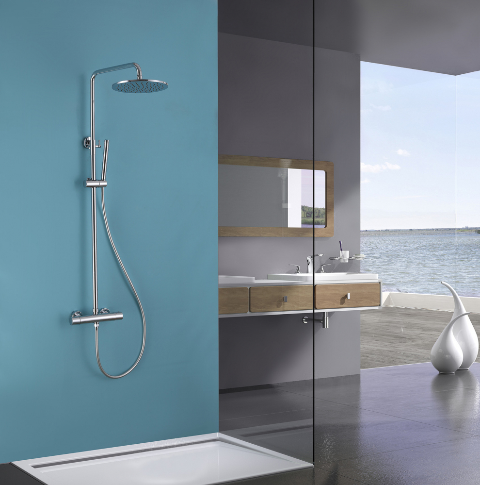 Душевая стойка с термостатом ABBER Wasser Kreis AF8160 хром