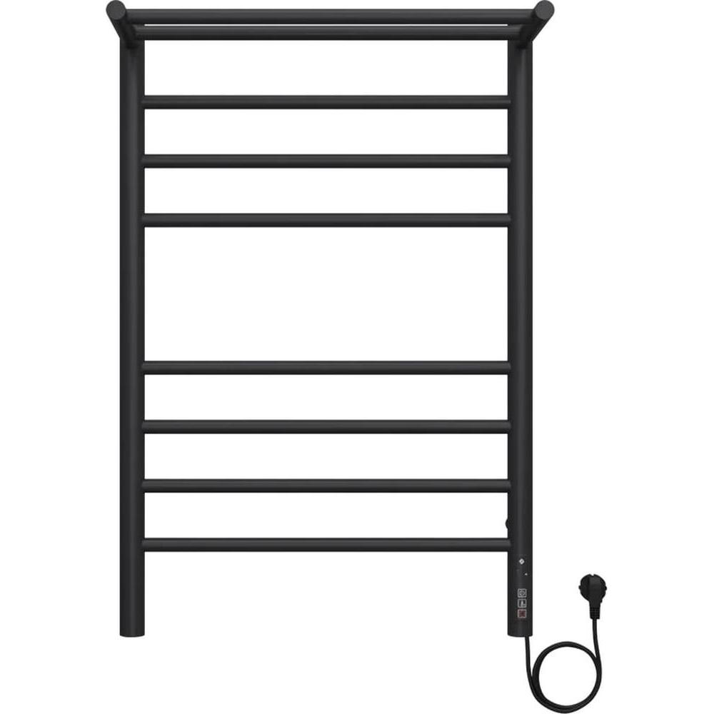 Полотенцесушитель электрический с полкой Terminus Аврора П8 50х80 КС 905, черный матовый