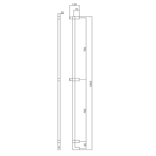 Полотенцесушитель электрический Margaroli Panorama 666 165x3 хром