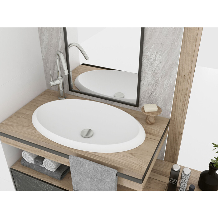 Раковина накладная 70см MonteBianco Bolsena 12045 белый матовый