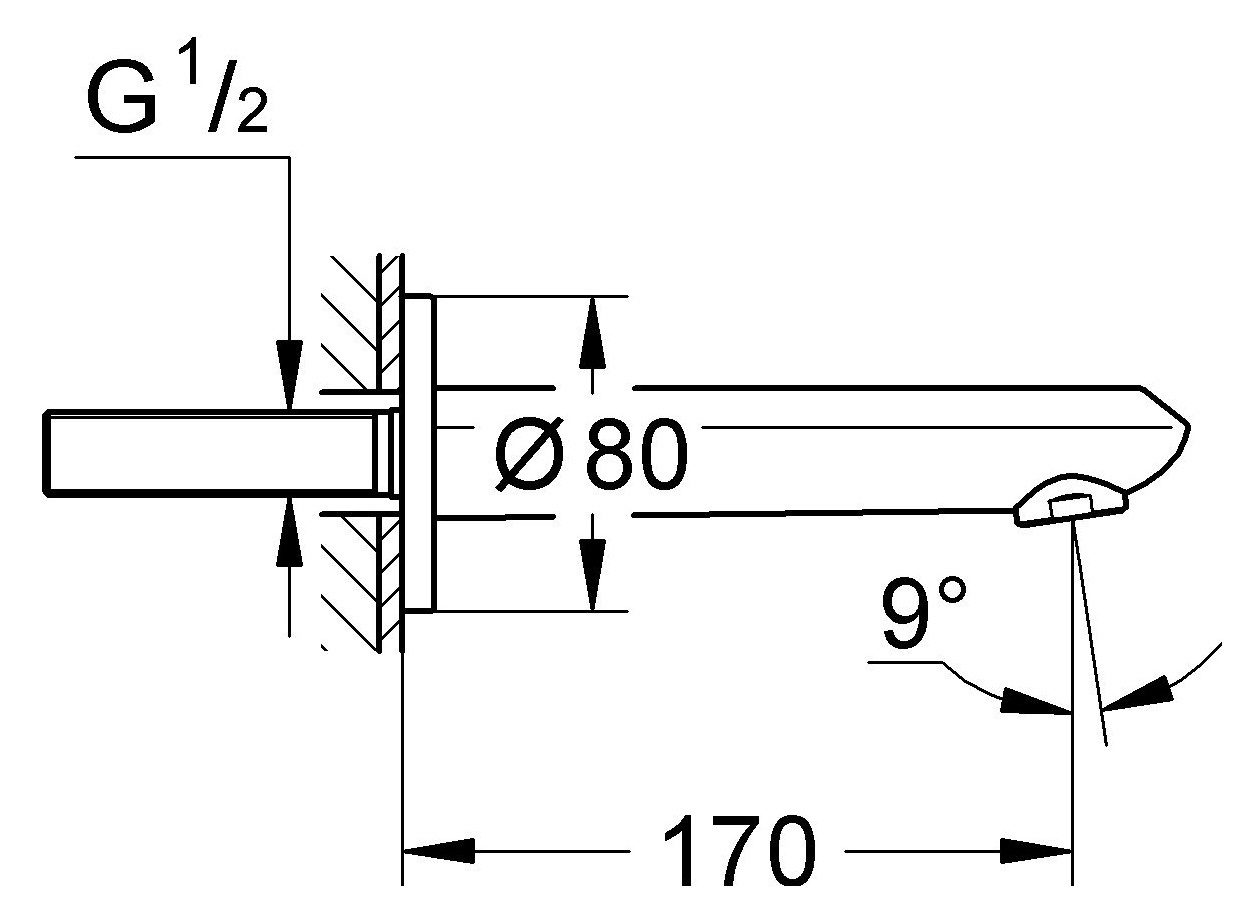 Излив для ванны Grohe Eurodisc Cosmopolitan 13279002 хром