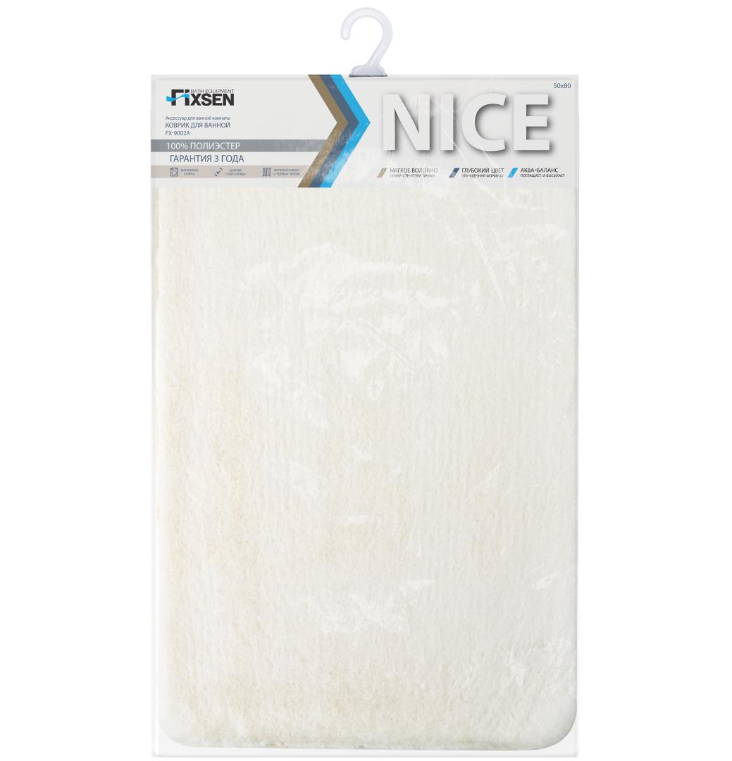Коврик для ванной Fixsen Nice, бежевый, 1-ый (50х80 см), FX-9002A
