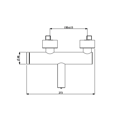 Смеситель для ванны с душем Villeroy & Boch Dawn TVT10650115361 хром