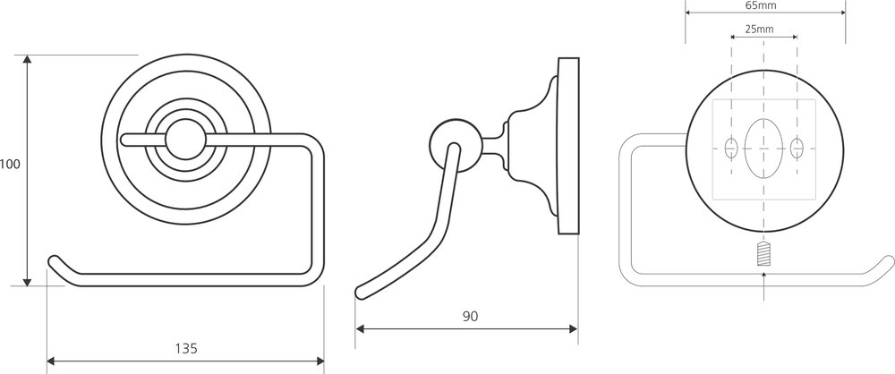 Держатель для туалетной бумаги Bemeta Retro Gold and Сhrom 144212028 Золото хром