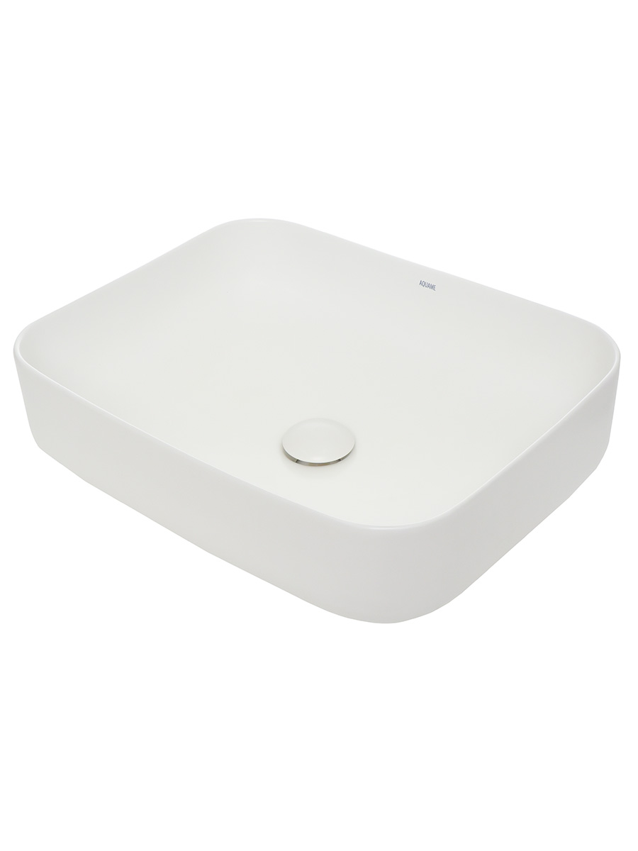 Раковина накладная 50см AQUAme AQM5010MW белый матовый