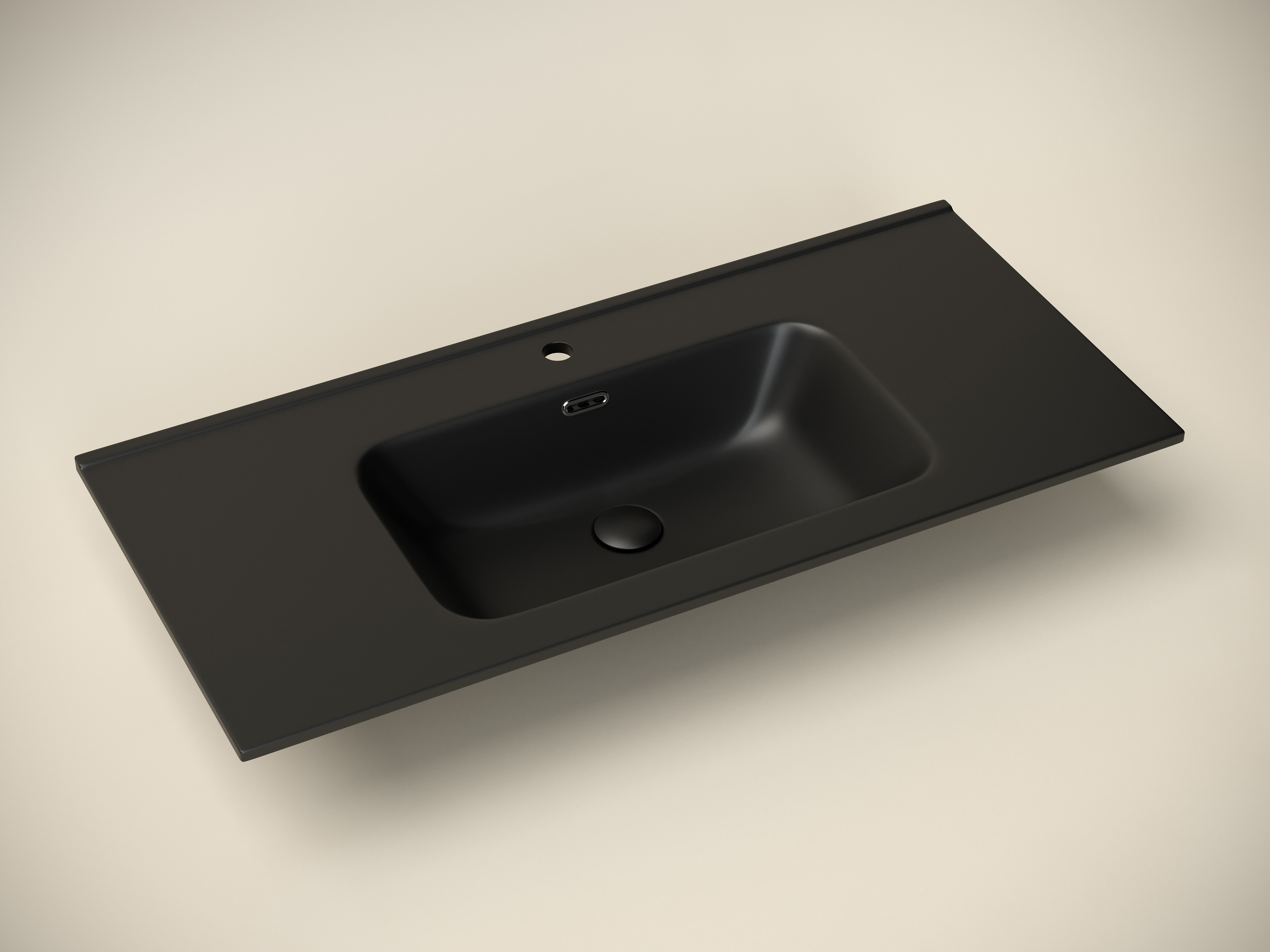 Раковина накладная 101см Ceramica Nova Element CN7003MB черный матовый
