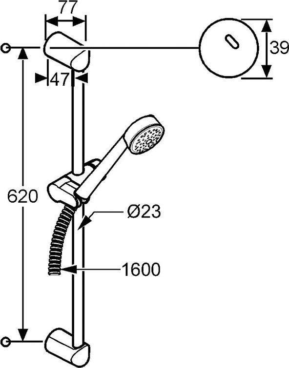 Душевой гарнитур Kludi Zenta 6063005-00 Хром
