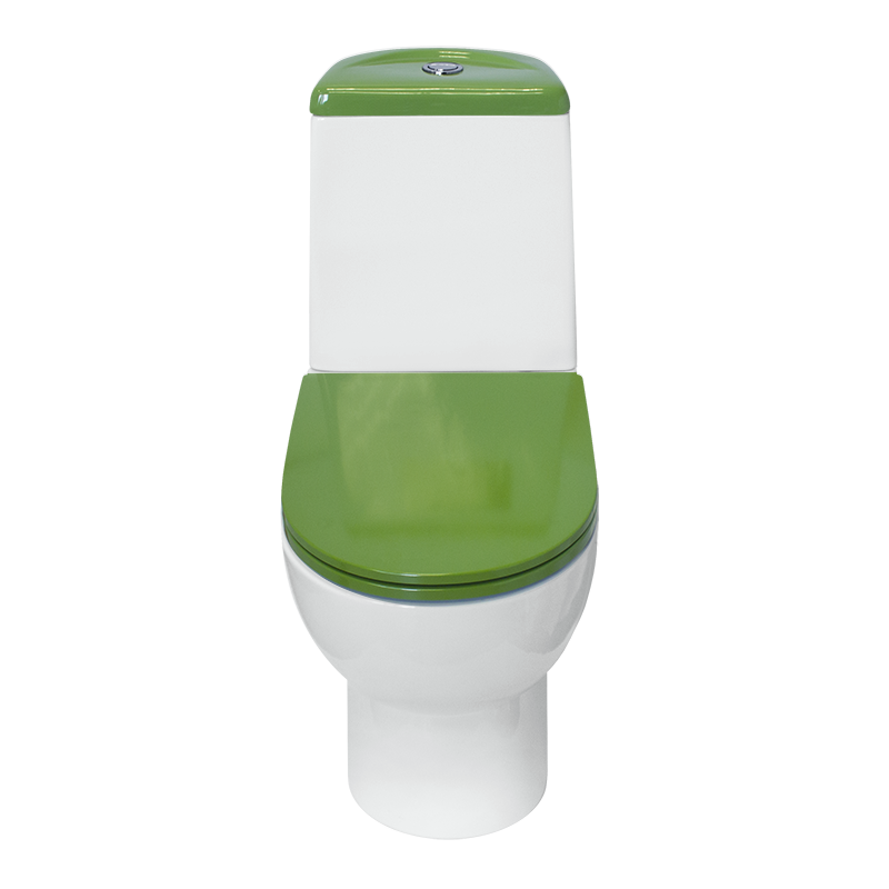 Унитаз Sanita Luxe Best Luxe SL DM Sea BSTSLCC09130522 Белый с бачком и зелёным сиденьем Микролифт