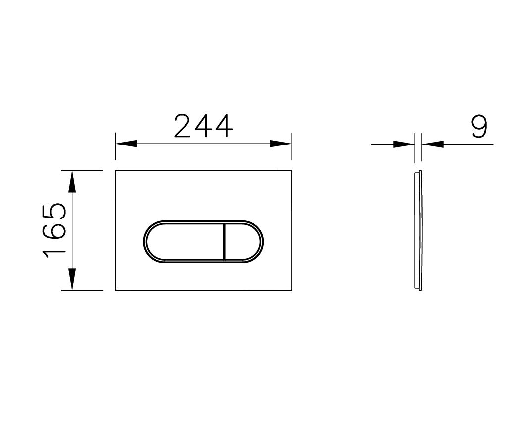 Готовое решение для подвесных унитазов Vitra Core 800-1873 с панелью смыва Root R 740-2280 цвет глянцевый хром