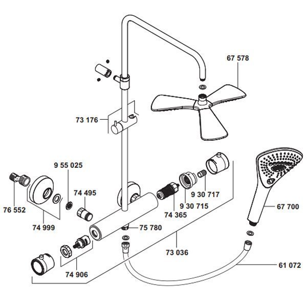 Душевая система Kludi Fizz 6709605-00 Хром