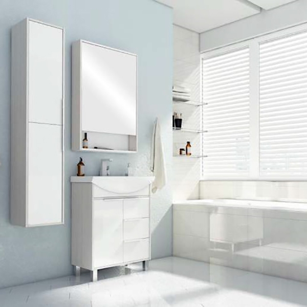 Тумба под раковину Акватон Рико 65 1A213301RIB90 Белый Ясень фабрик