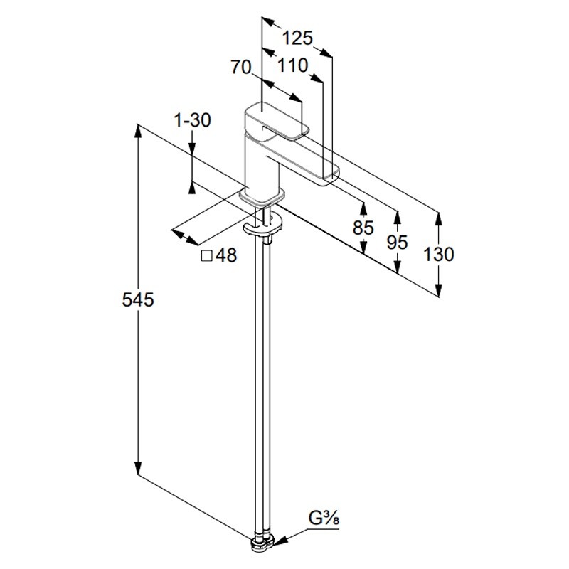 Смеситель для раковины Kludi Renon 422905375 белый матовый