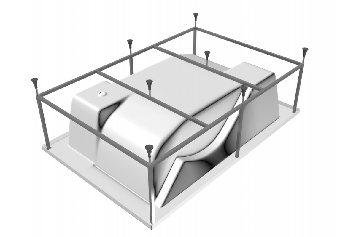 Каркас для ванны сварной Vayer KASANDRA Гл000025137, 150x150