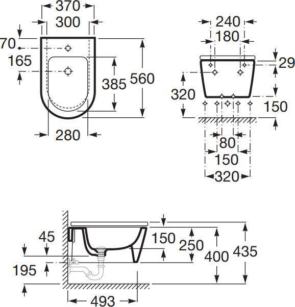 Биде подвесное Roca Inspira round 357525000