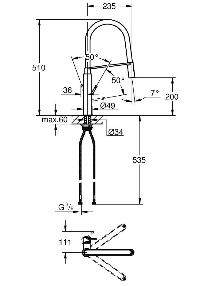 Смеситель для кухни Grohe Concetto 31491000 хром