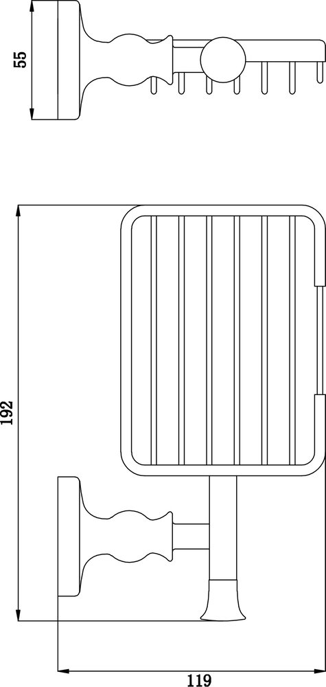 Мыльница Rush Crete CR35410 Бронза