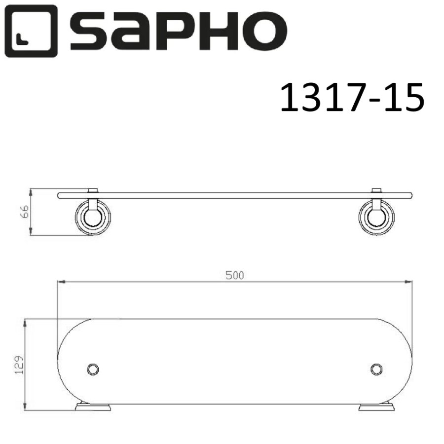 Полка Sapho DIAMOND 1317-15 хром