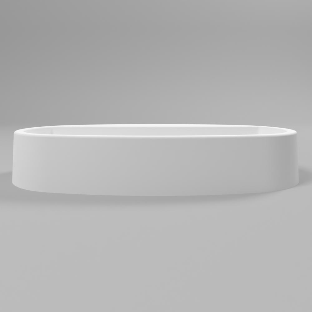 Умывальник WHITECROSS Obsidian D 65x37 (белый мат) иск. камень