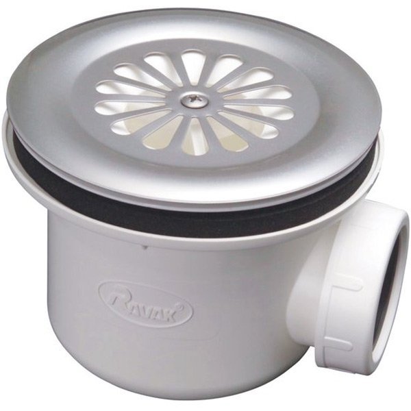 Сифон для душевого поддона Ravak Basic X01308 матовый хром