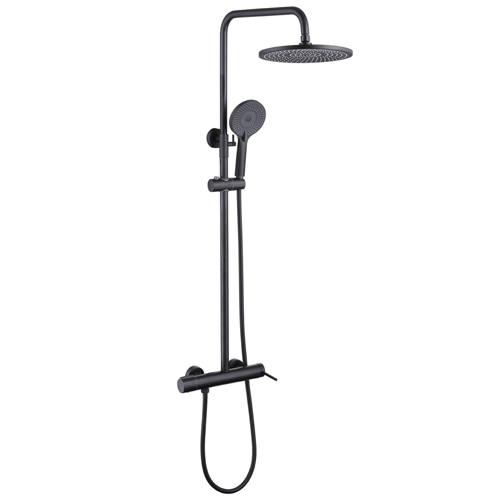 Душевая стойка со смесителем ABBER Emotion AF8816B черный матовый