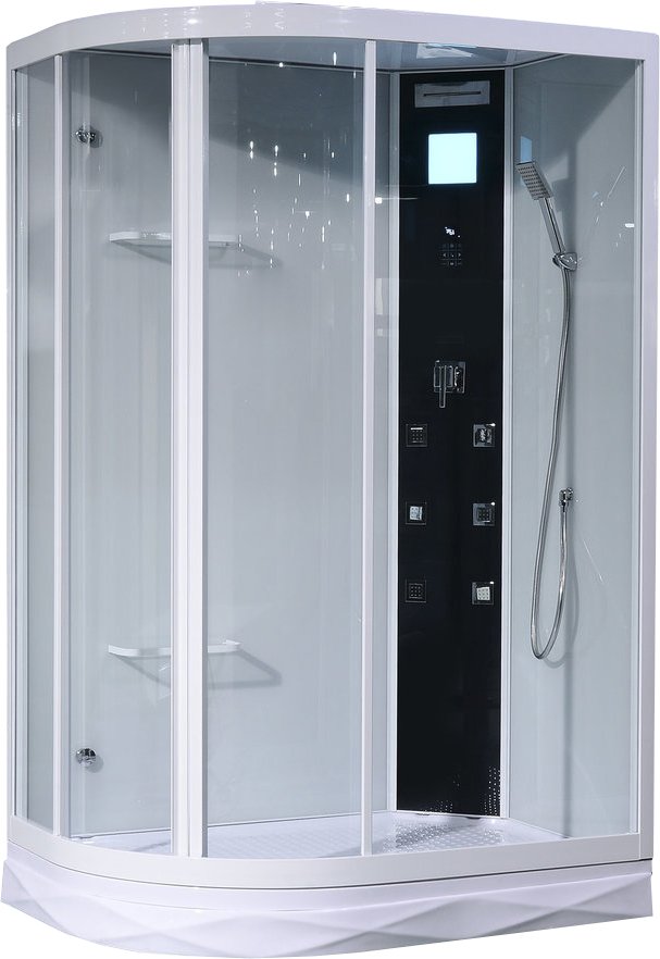 Душевая кабина Orans 86155AR 130x90x220 профиль белый, стекло прозрачное