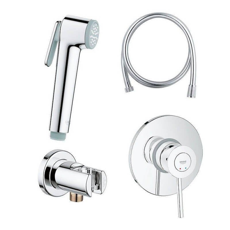 Гигиенический душ со смесителем Grohe BauClassic 124434 хром
