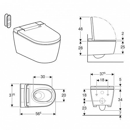 Унитаз биде Geberit AquaClean Sela 146.224.11.1 белый