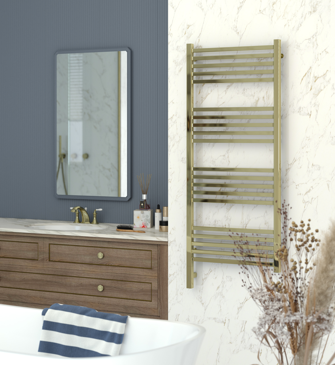 Полотенцесушитель электрический Сунержа Модус 3.0 100х30 черный матовый, левый ТЭН