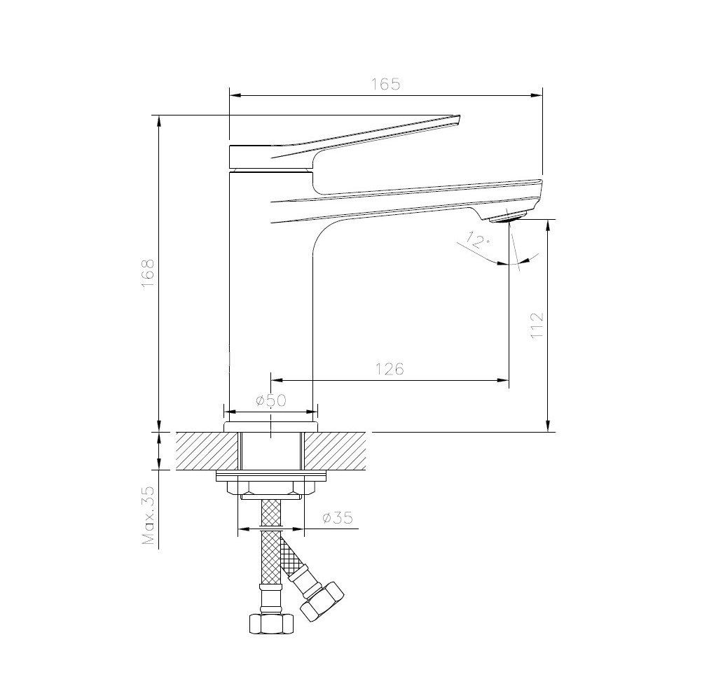 Смеситель для раковины BELZ B10572-7, черный