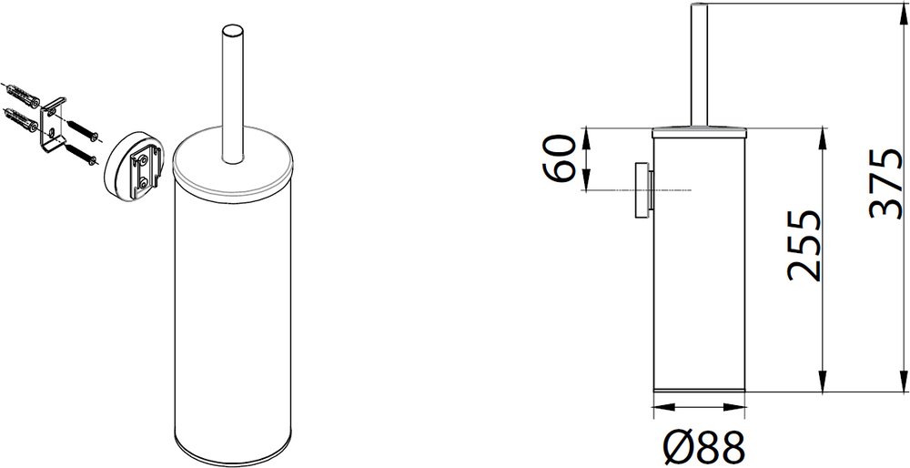 Ершик для унитаза Fixsen Hotel FX-31013 Хром