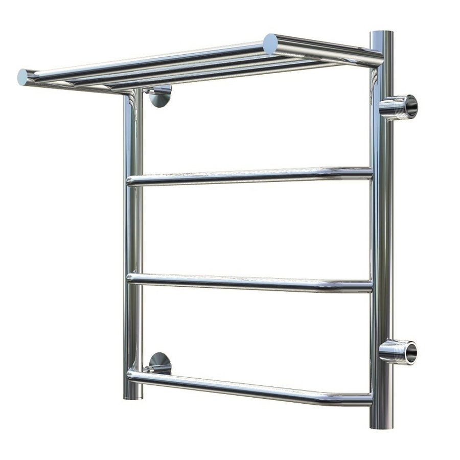 Полотенцесушитель водяной Тругор Браво серия 1 60х50 хром, с полкой, подключение правое