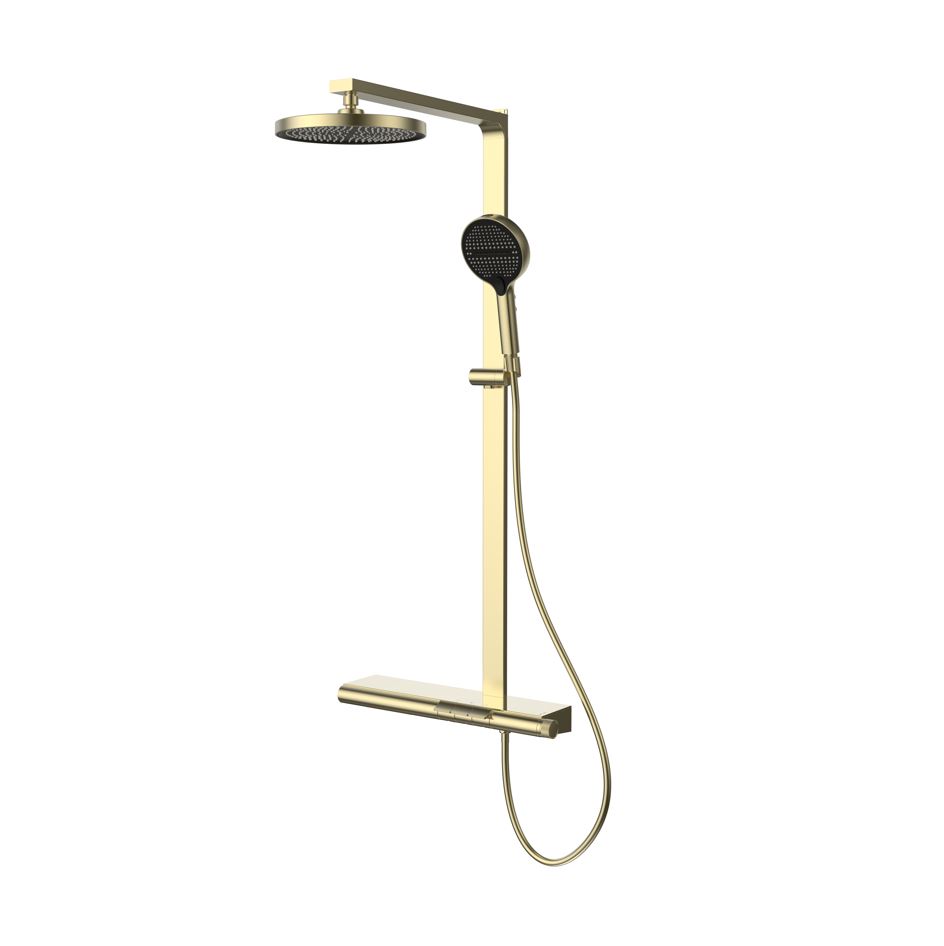 Душевая стойка со смесителем Vincea Aspire VSFS-4AS1BG золото матовое