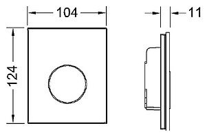Кнопка смыва TECE Loop Urinal 9242650 белый