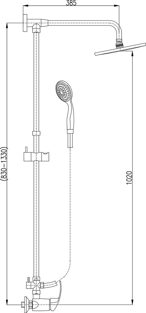 Душевая стойка Rav Slezak Mississippi MS081.5/5