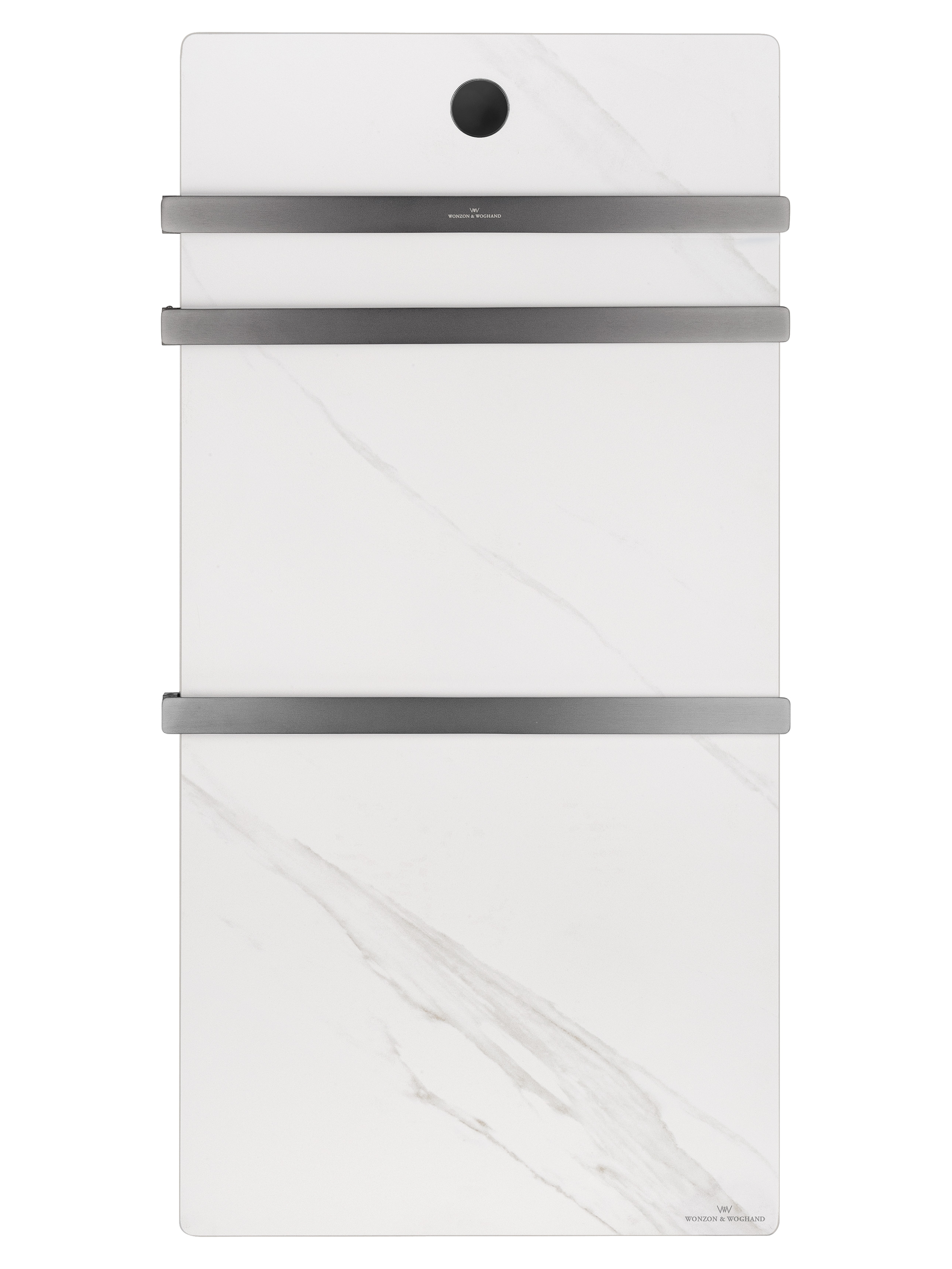 Полотенцесушитель электрический с каменной плитой Белый мрамор WONZON & WOGHAND STUTTGART, Темный графит (WW-A503-GM)