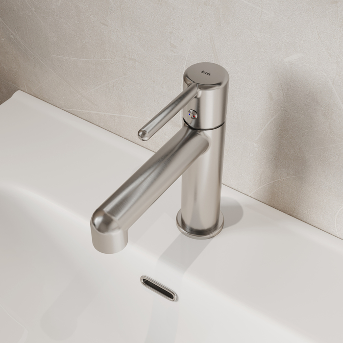 Cмеситель для умывальника, хром матовый, Aiger, IDDIS AIGBC00i01