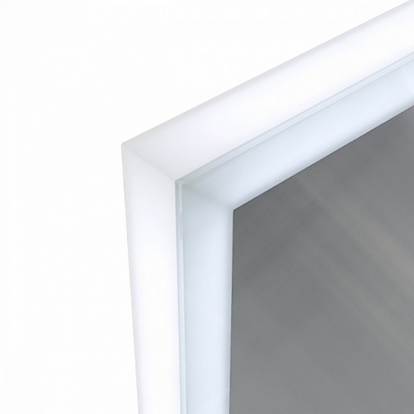 Зеркало Iddis Brick 100 с подсветкой Белый матовый