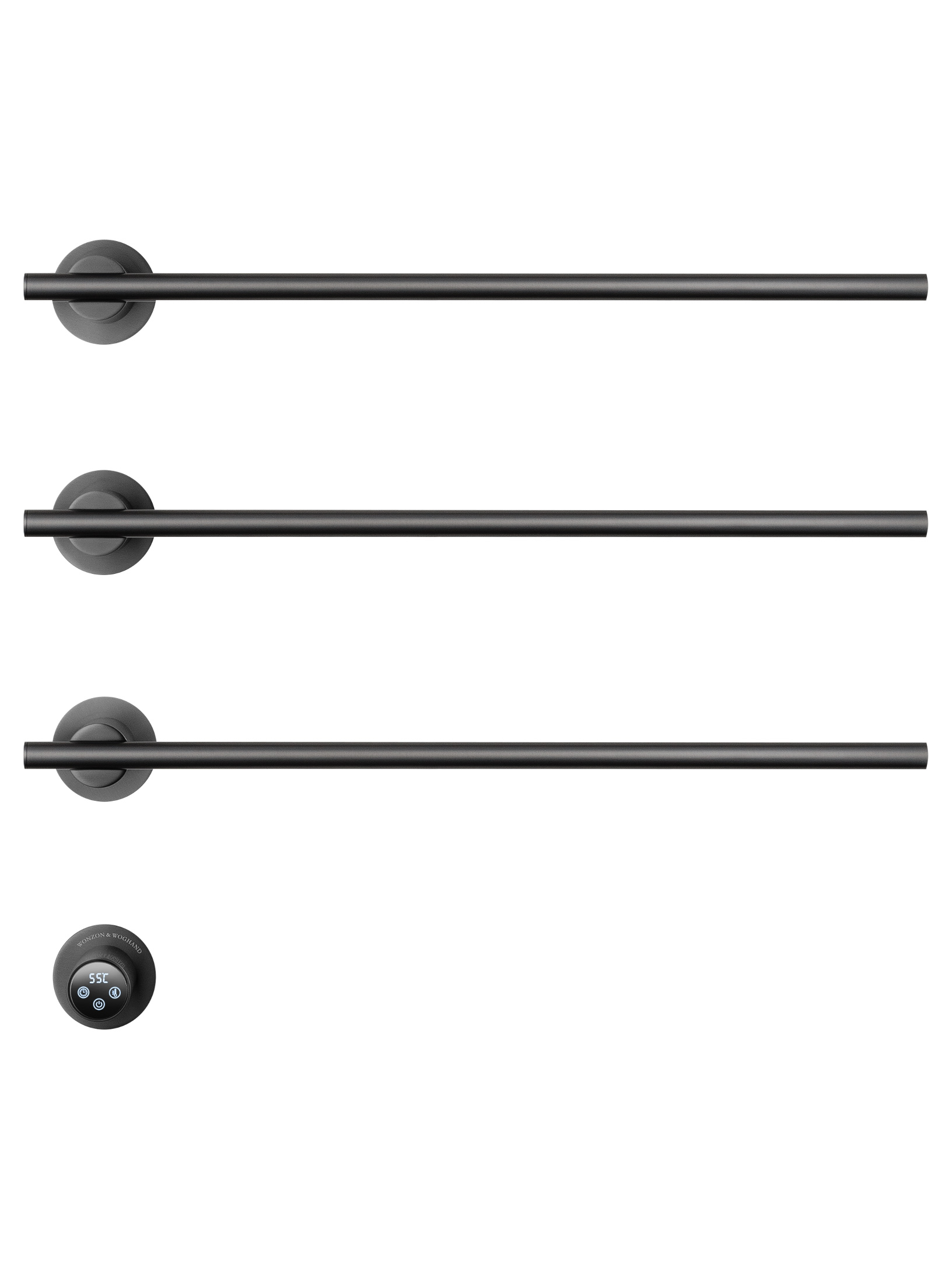 Полотенцесушитель электрический встраиваемый WONZON & WOGHAND DORTMUND, Темный графит (WW-A363-GM)