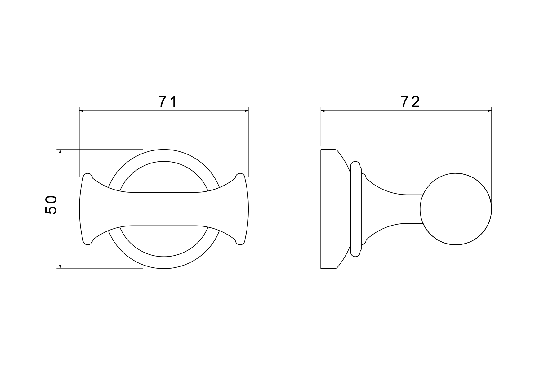 Крючок двойной Aquatek Классик AQ4502CR хром