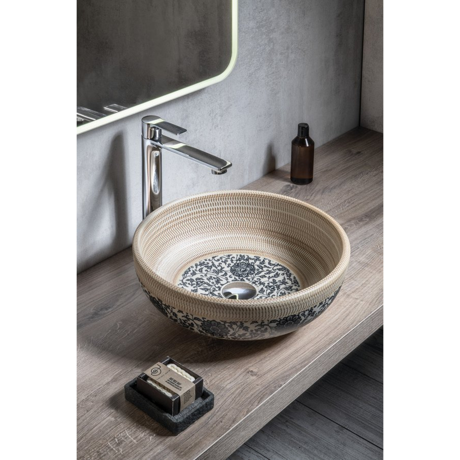 Раковина накладная 41см SAPHO PRIORI PI011 бежевый