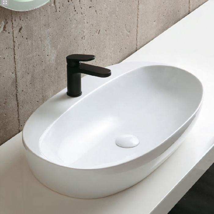 Раковина накладная 60см Azzurra Elegance ECI60M bi*1 белый